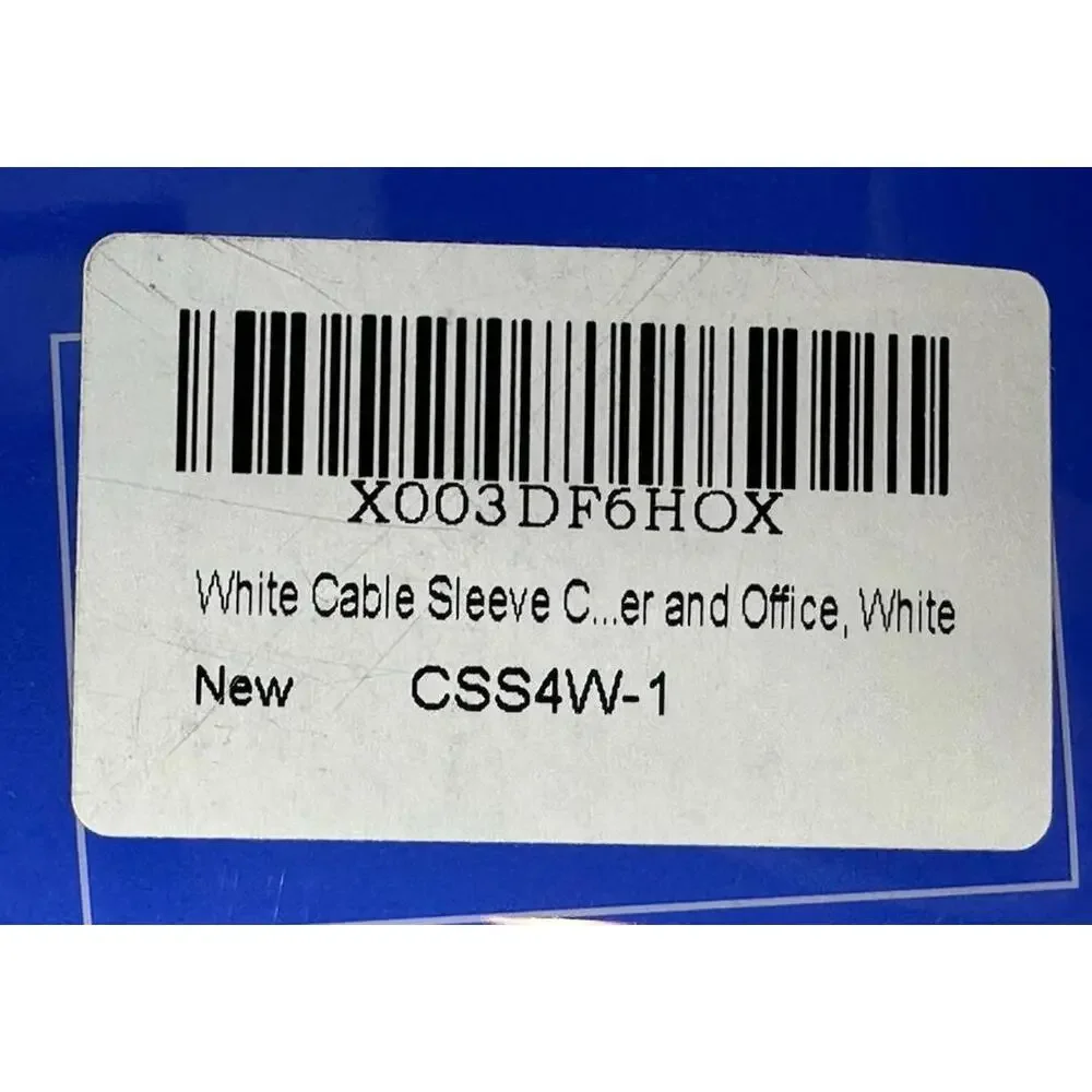 AGPTEK Cable Sleeve White‎ New in Package Adjustable Management Flame Retardant